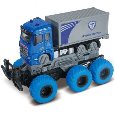 FT61098 Игрушка Грузовик с краш-эффектом, кабина die-cast, фрикционный, 6*6, 1:43 Funky toys